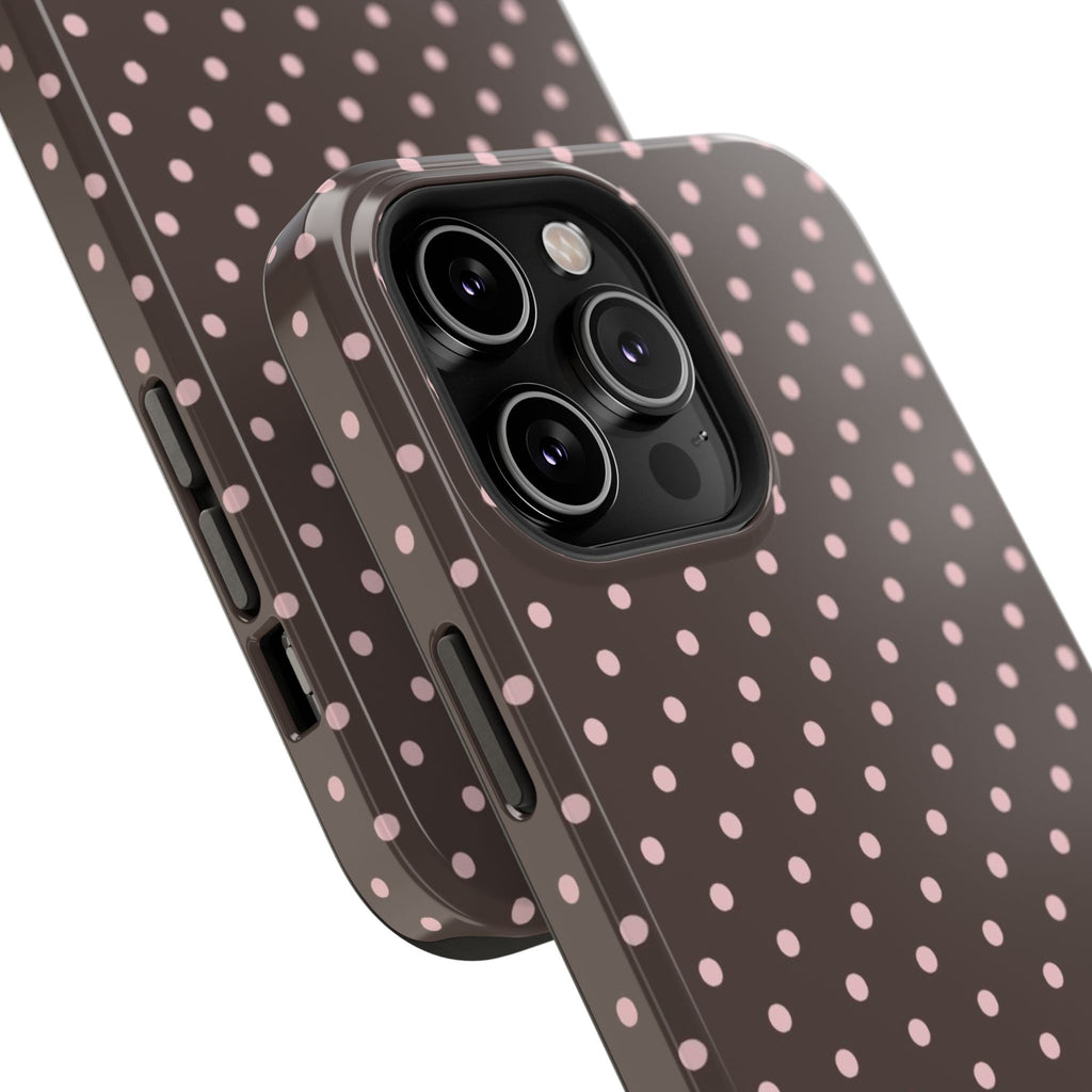 “Straw choc dots” protective phone case