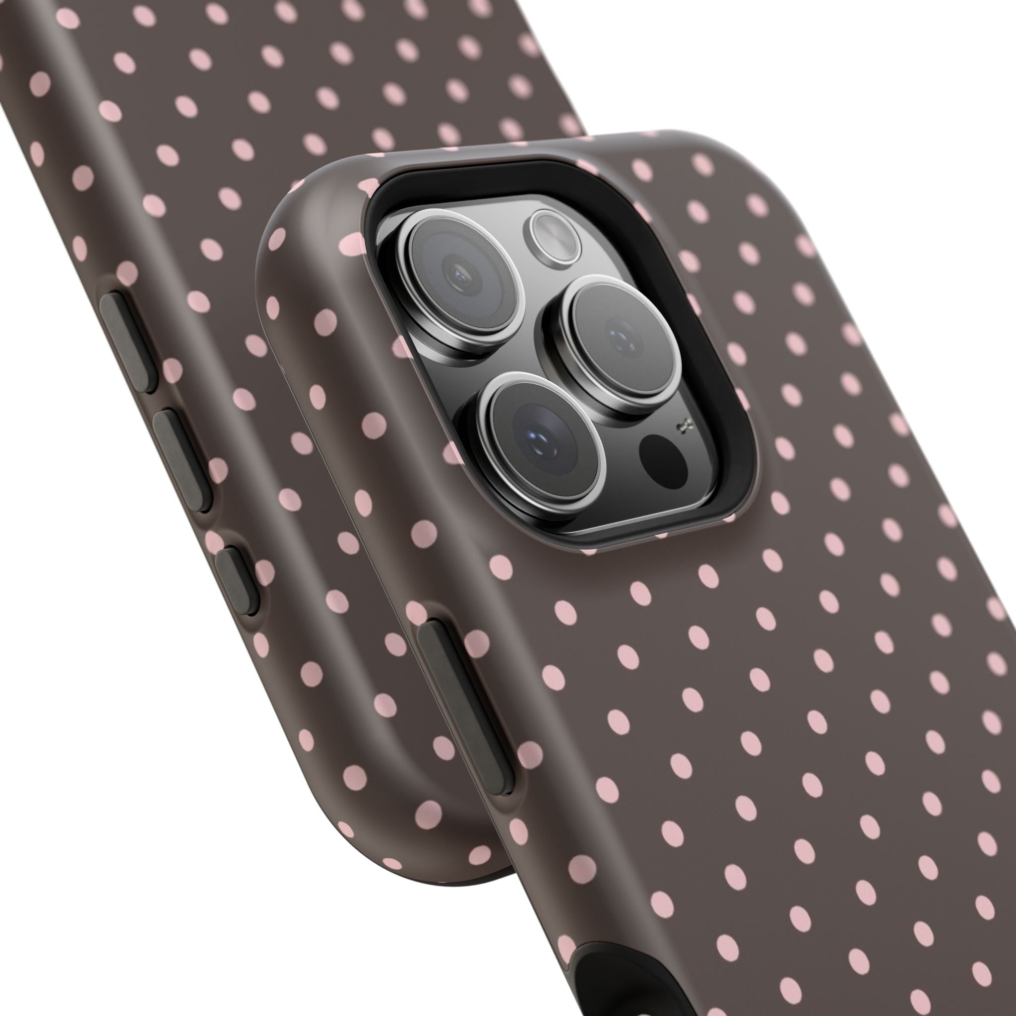 “Straw choc dots” protective phone case