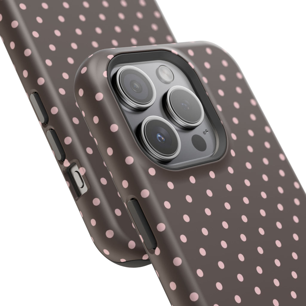 “Straw choc dots” protective phone case